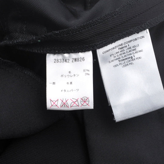 GUCCI Pants wool black Women 36 Used Authentic