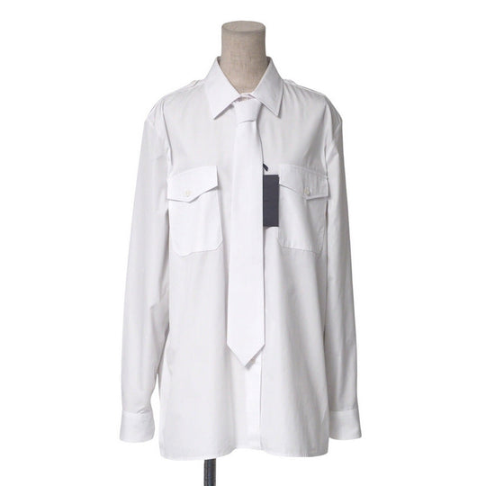 PRADA Long sleeve shirt DNA91Q cotton 100% white Women 44 Used Authentic