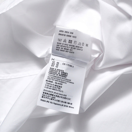 PRADA Long sleeve shirt DNA91Q cotton 100% white Women 44 Used Authentic