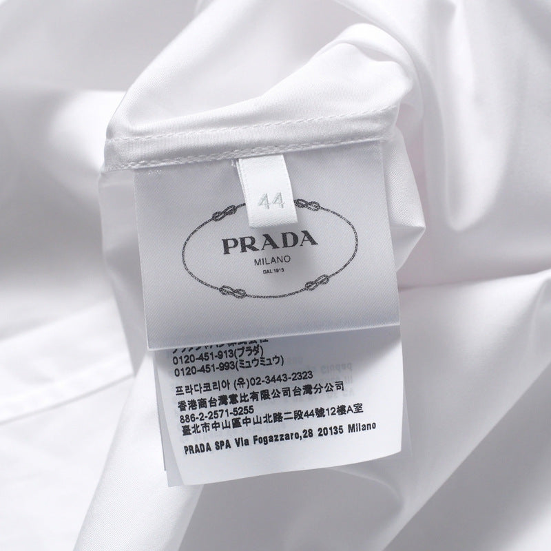 PRADA Long sleeve shirt DNA91Q cotton 100% white Women 44 Used Authentic