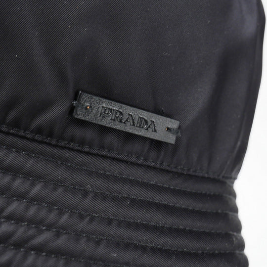PRADA hat Nylon black Women S Used Authentic