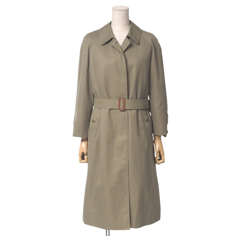 BURBERRY Stainless collar coat - 55% cotton, 45% polyester khaki Women 9AB2 Used Authentic