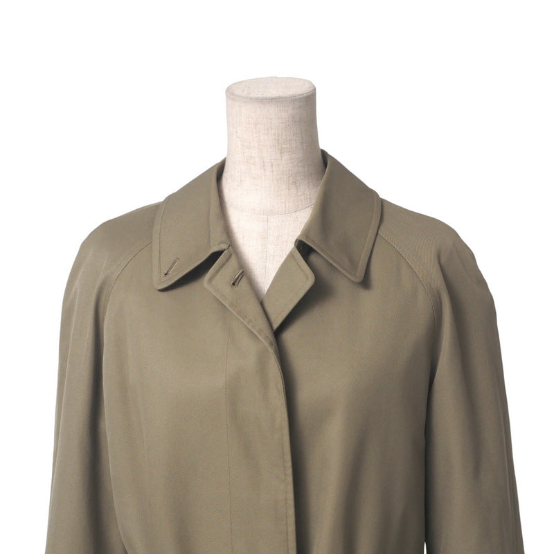 BURBERRY Stainless collar coat - 55% cotton, 45% polyester khaki Women 9AB2 Used Authentic