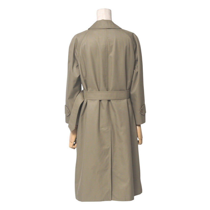 BURBERRY Stainless collar coat - 55% cotton, 45% polyester khaki Women 9AB2 Used Authentic