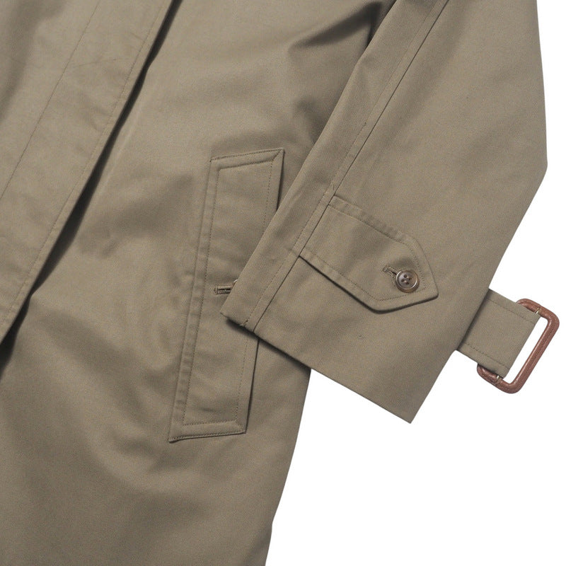 BURBERRY Stainless collar coat - 55% cotton, 45% polyester khaki Women 9AB2 Used Authentic