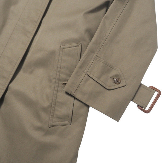 BURBERRY Stainless collar coat - 55% cotton, 45% polyester khaki Women 9AB2 Used Authentic