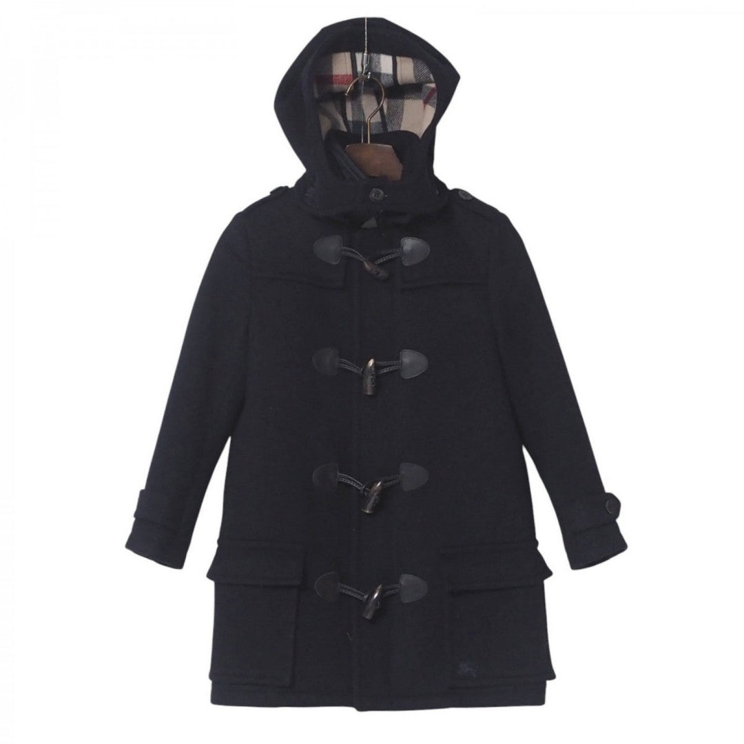 BURBERRY Duffel coat C9C06-452-29 wool black Kids 8Y-128 Used Authentic