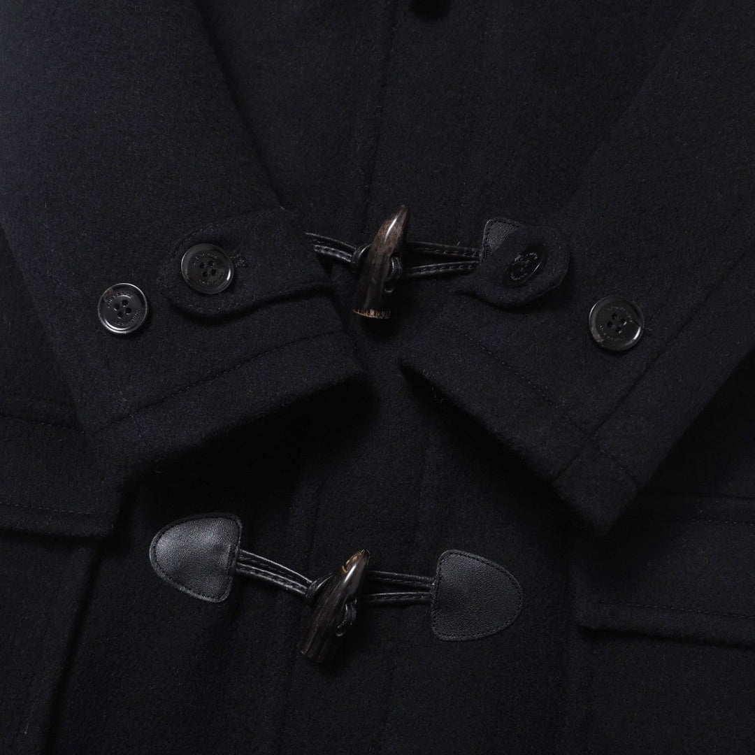 BURBERRY Duffel coat C9C06-452-29 wool black Kids 8Y-128 Used Authentic