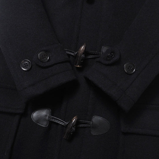 BURBERRY Duffel coat C9C06-452-29 wool black Kids 8Y-128 Used Authentic