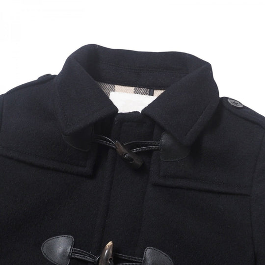 BURBERRY Duffel coat C9C06-452-29 wool black Kids 8Y-128 Used Authentic