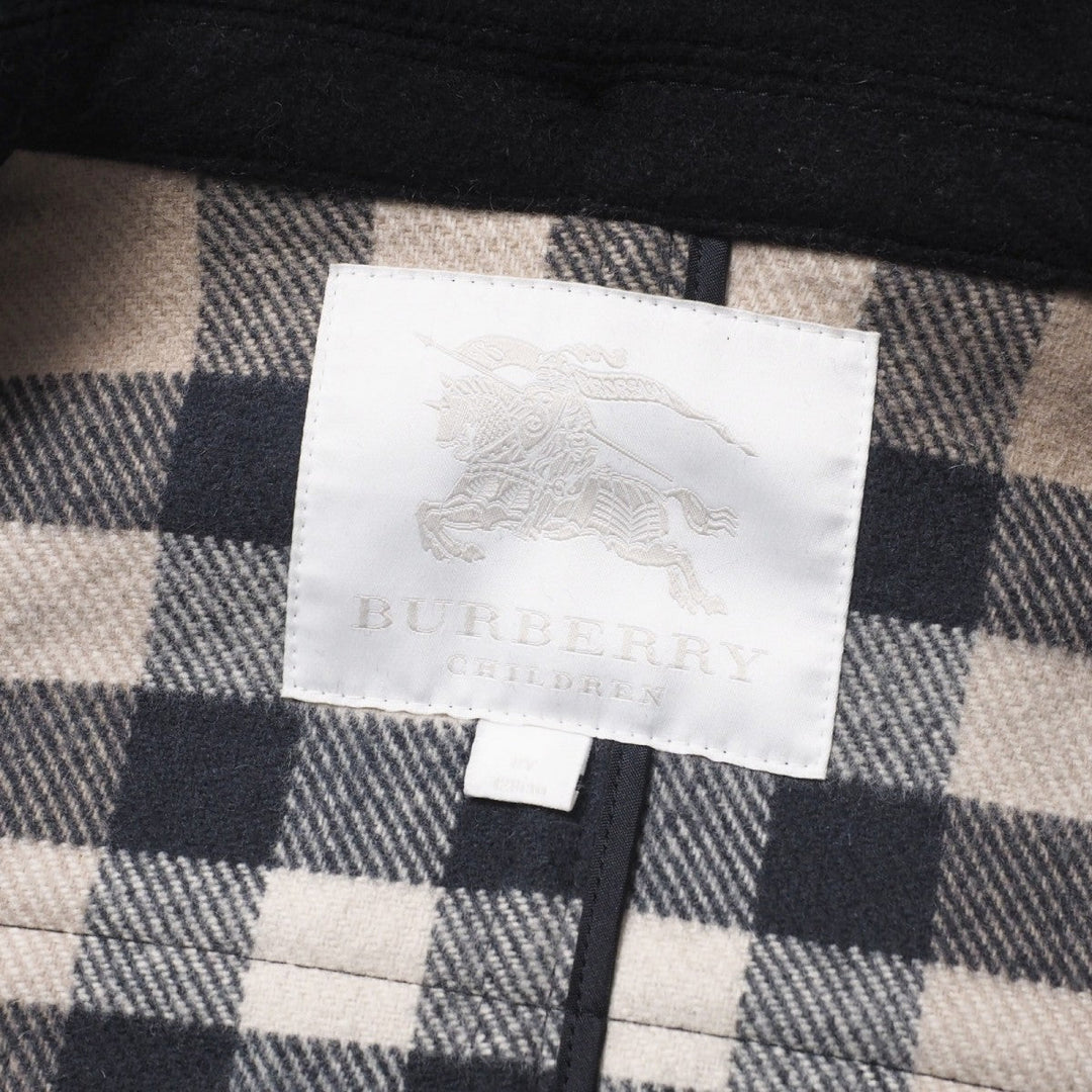 BURBERRY Duffel coat C9C06-452-29 wool black Kids 8Y-128 Used Authentic