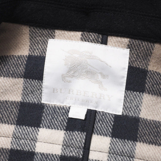 BURBERRY Duffel coat C9C06-452-29 wool black Kids 8Y-128 Used Authentic