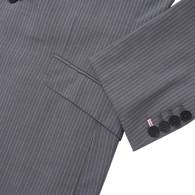 BURBERRY BLACK LABEL setup BMD22-203-04 wool Gray type mens 42L Used Authentic