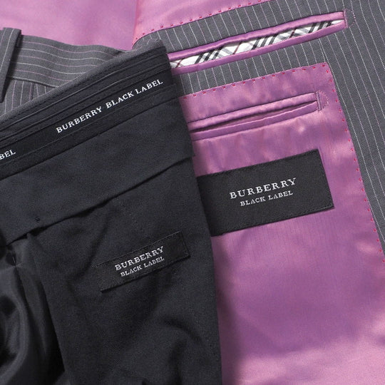 BURBERRY BLACK LABEL setup BMD22-203-04 wool Gray type mens 42L Used Authentic