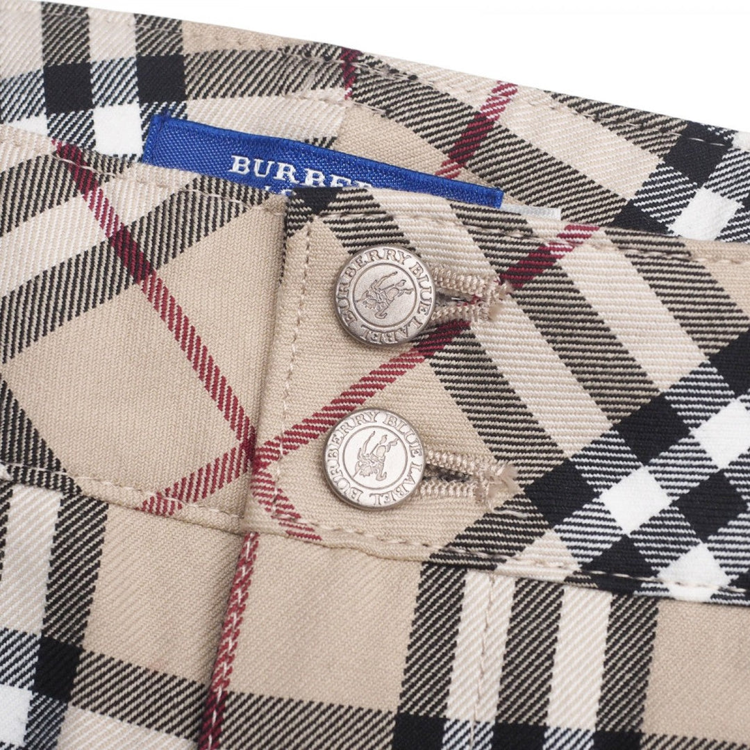 BURBERRY BLUE LABEL Pants FQ536-283-43 cotton beige Women 34 Used Authentic