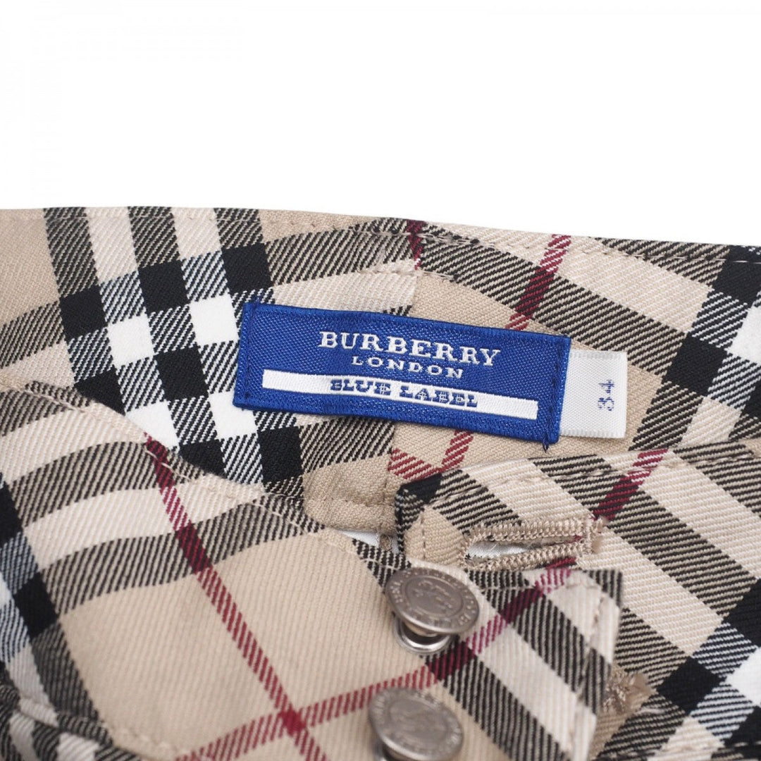 BURBERRY BLUE LABEL Pants FQ536-283-43 cotton beige Women 34 Used Authentic