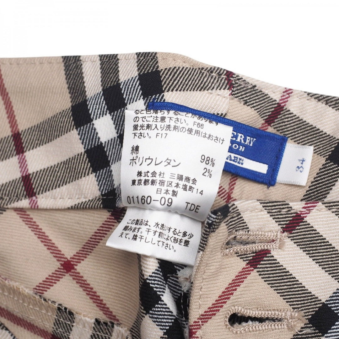 BURBERRY BLUE LABEL Pants FQ536-283-43 cotton beige Women 34 Used Authentic