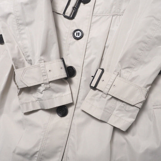 BURBERRY trench coat B1A21-306-40 polyester cream Women 36 Used Authentic