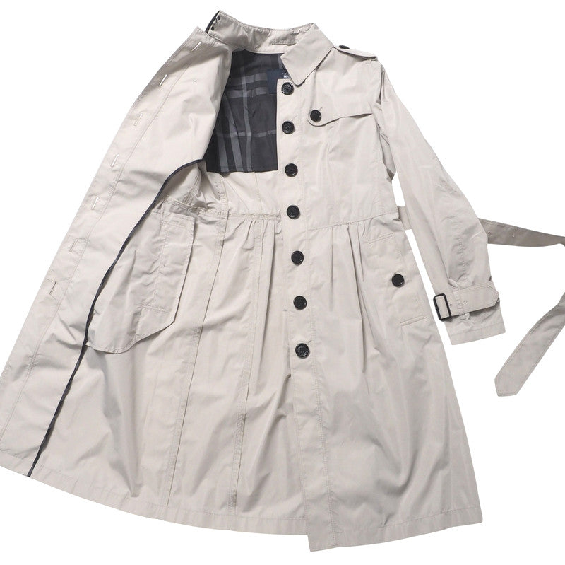 BURBERRY trench coat B1A21-306-40 polyester cream Women 36 Used Authentic