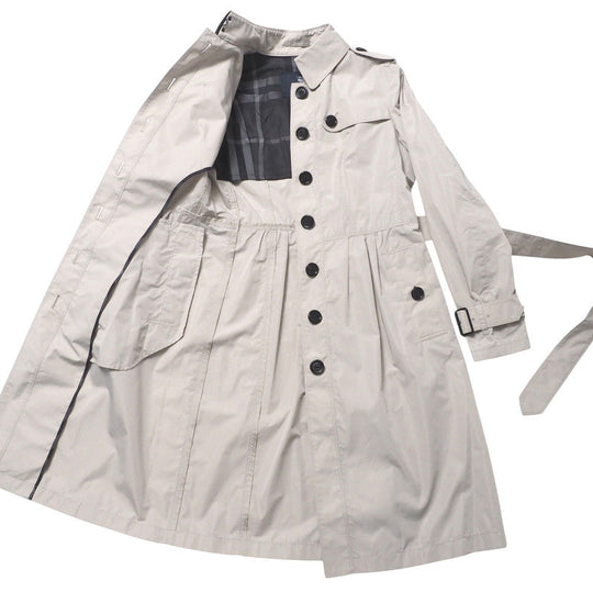 BURBERRY trench coat B1A21-306-40 polyester cream Women 36 Used Authentic