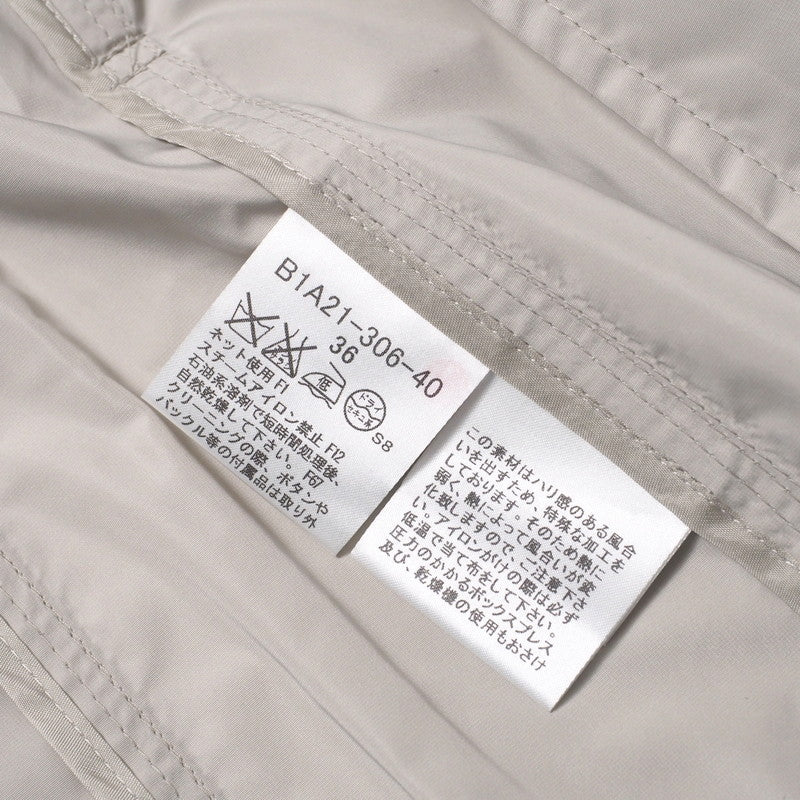 BURBERRY trench coat B1A21-306-40 polyester cream Women 36 Used Authentic