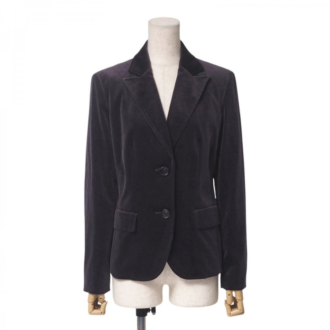 BURBERRY Jacket FC045-700-38 cotton Dark brown Women 42 Used Authentic