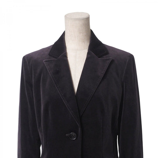 BURBERRY Jacket FC045-700-38 cotton Dark brown Women 42 Used Authentic