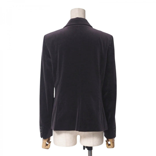 BURBERRY Jacket FC045-700-38 cotton Dark brown Women 42 Used Authentic