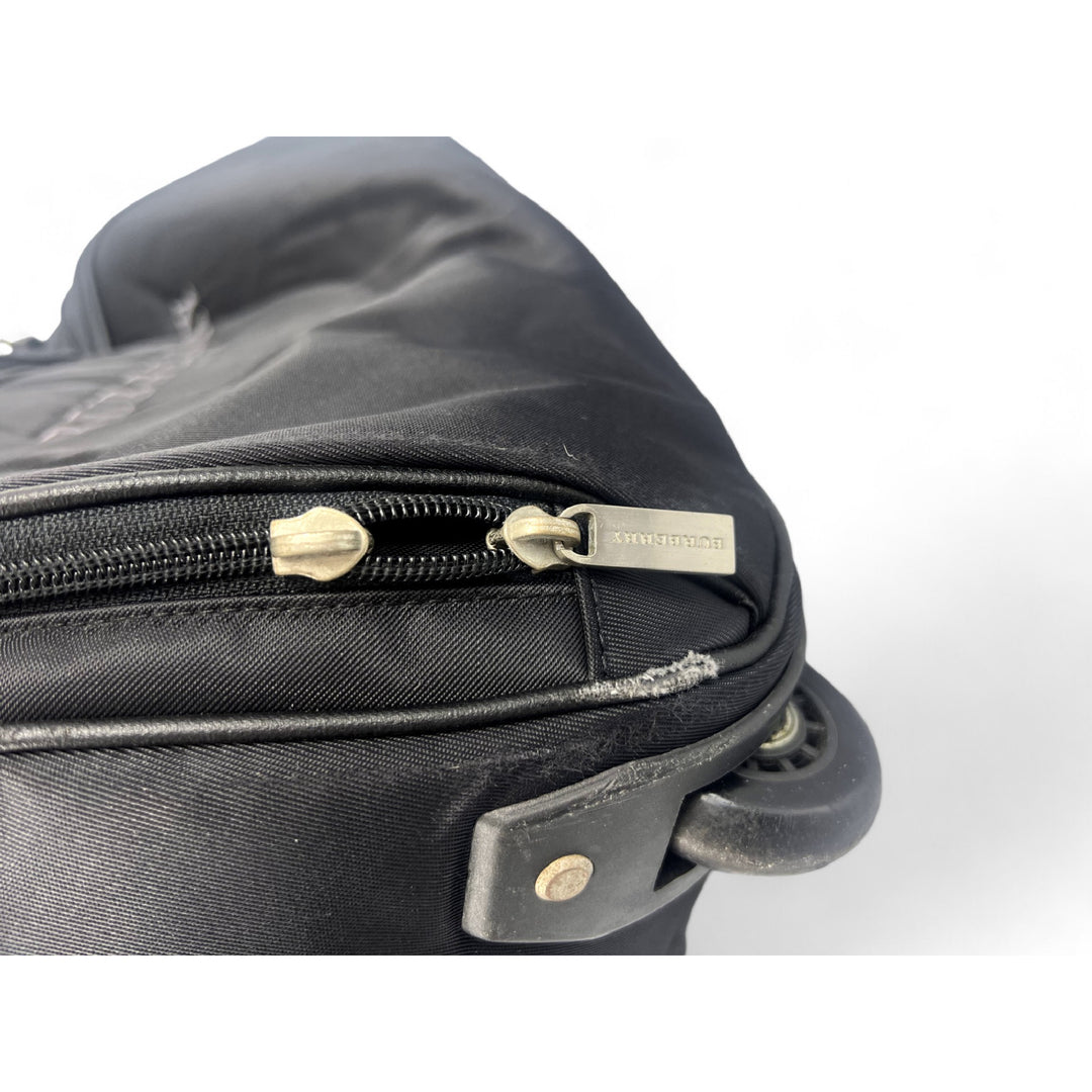 Burberry Golf Travel Bag Black Nylon Unisex Rolling Luggage Carry-On Tote