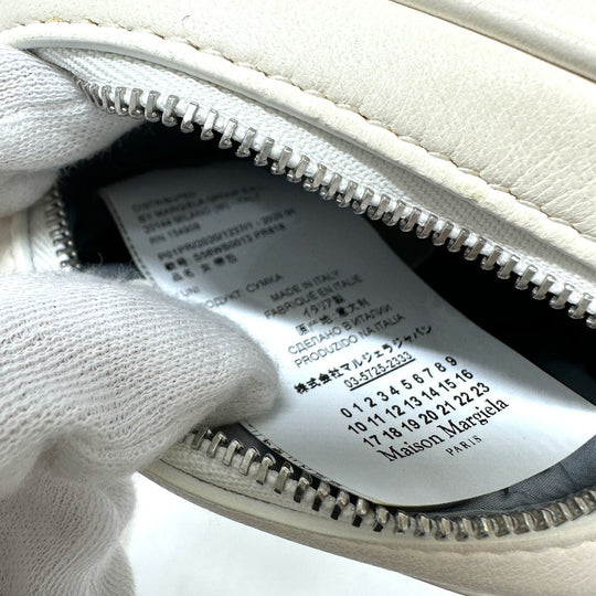 Maison Margiela Waist bag S56WB0013 leather white Gram slam Women Used Authentic