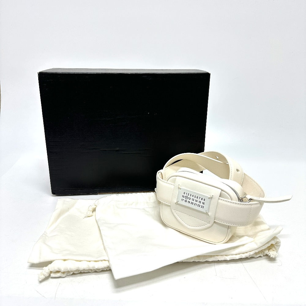 Maison Margiela Waist bag S56WB0013 leather white Gram slam Women Used Authentic