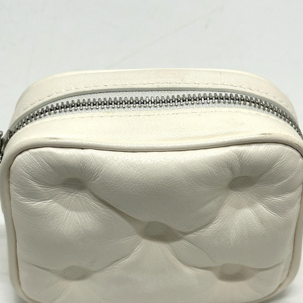 Maison Margiela Waist bag S56WB0013 leather white Gram slam Women Used Authentic