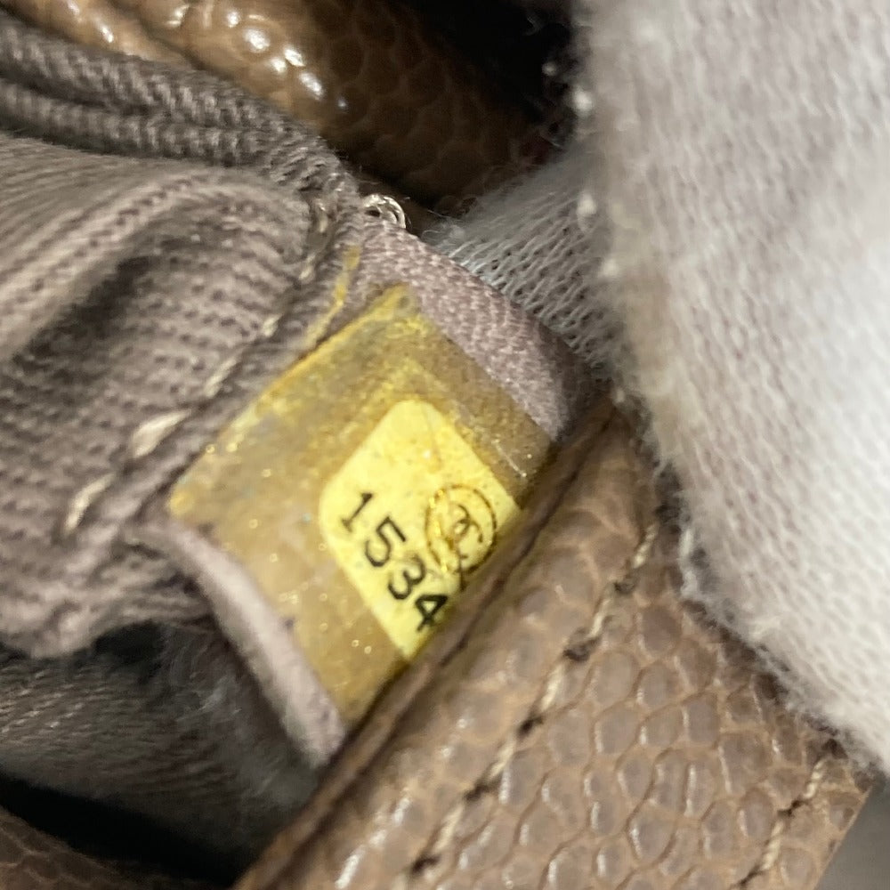 CHANEL Shoulder Bag Caviar skin Brown CC COCO Mark Mademoiselle Bowling Women Used Authentic