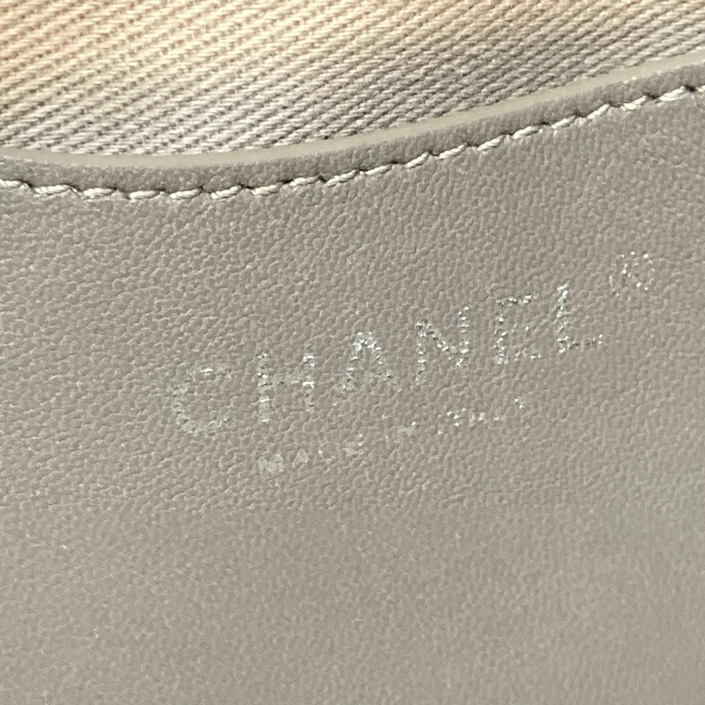 CHANEL Shoulder Bag Caviar skin Brown CC COCO Mark Mademoiselle Bowling Women Used Authentic