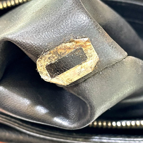 CHANEL Shoulder Bag Caviar skin black CC COCO Mark Matrasse Women Used Authentic