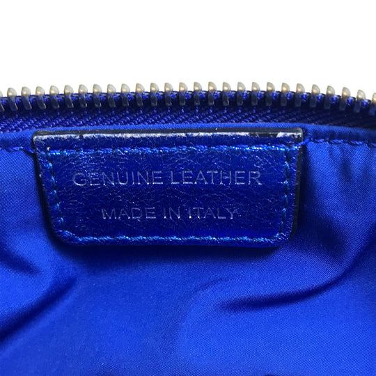 Maison Margiela Shoulder Bag leather blue 5AC Women Used Authentic