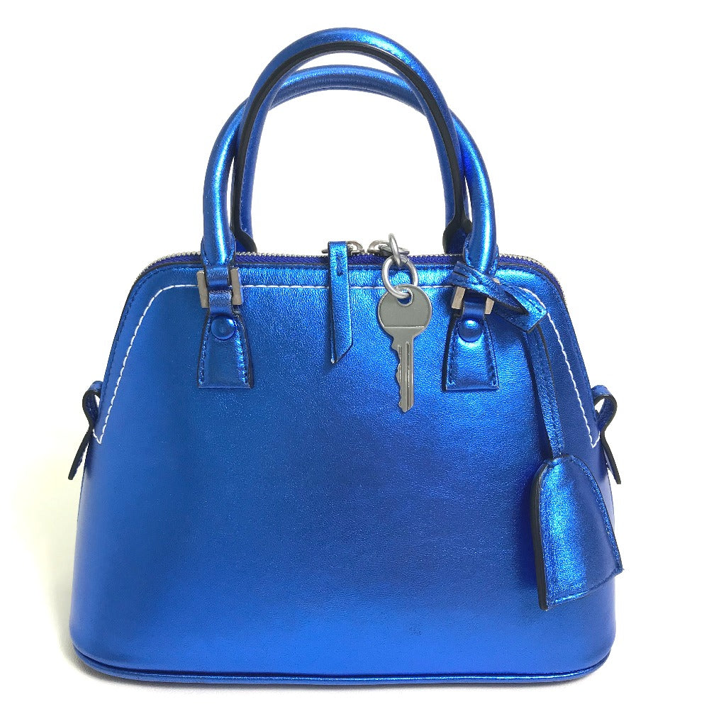 Maison Margiela Shoulder Bag leather blue 5AC Women Used Authentic