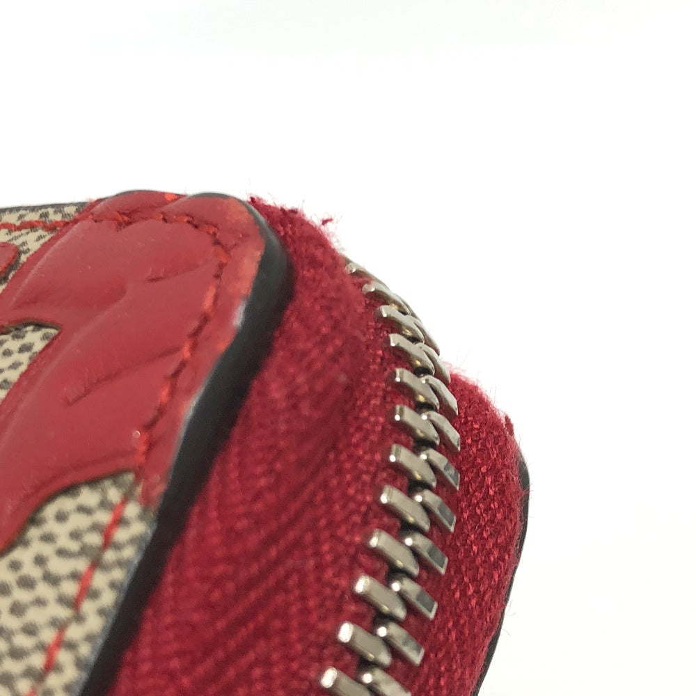 GUCCI Long Wallet Purse 410102 GG Supreme Canvas Red x brown GG Supreme Women Used Authentic