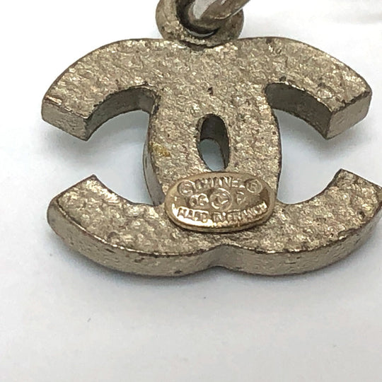 CHANEL Pierce 06P metal Silver COCO Mark Women Used Authentic