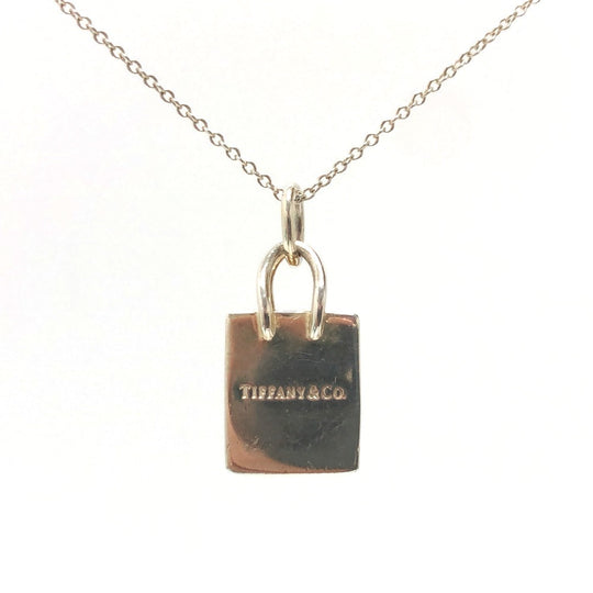 TIFFANY&Co. Necklace SV925 Silver Shopper Women Used Authentic