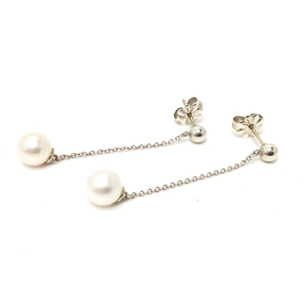 TIFFANY&Co. Pierce SV925 white Fake pearl Women Used Authentic