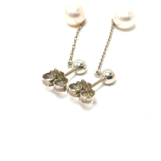 TIFFANY&Co. Pierce SV925 white Fake pearl Women Used Authentic