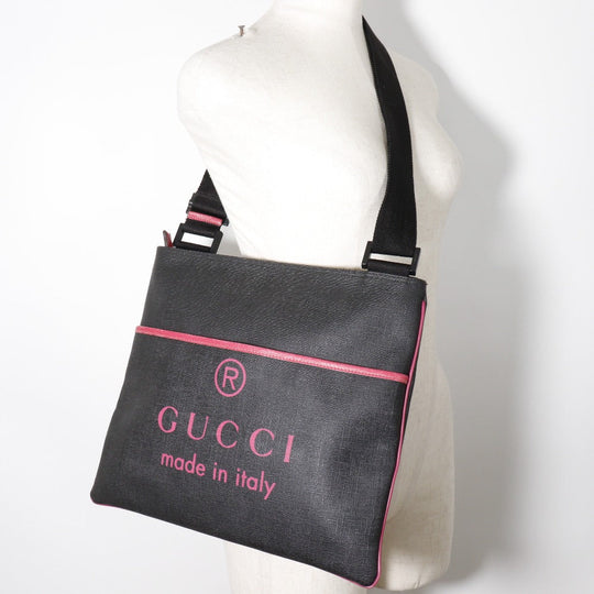 GUCCI Shoulder Bag 162904 leather black unisex(Unisex) Used Authentic