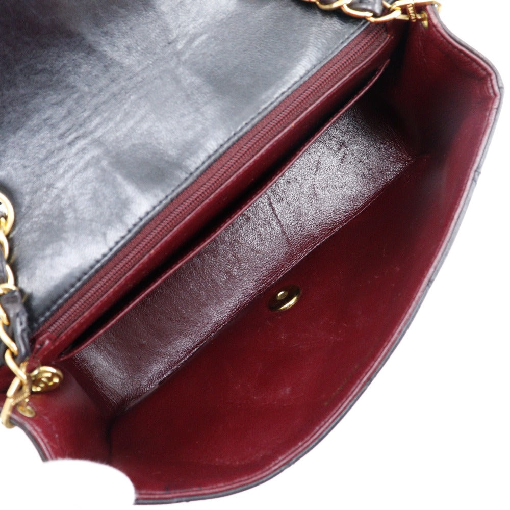 CHANEL Shoulder Bag A01164 lambskin black Matrasse ChainShoulder diana flap 22 Women Used Authentic