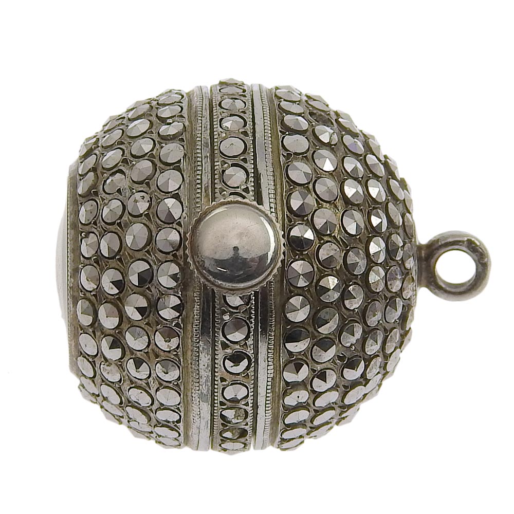 BUCHERER Watches Stainless Steel, Rhinestone Silver Pendant watch Women Used Authentic