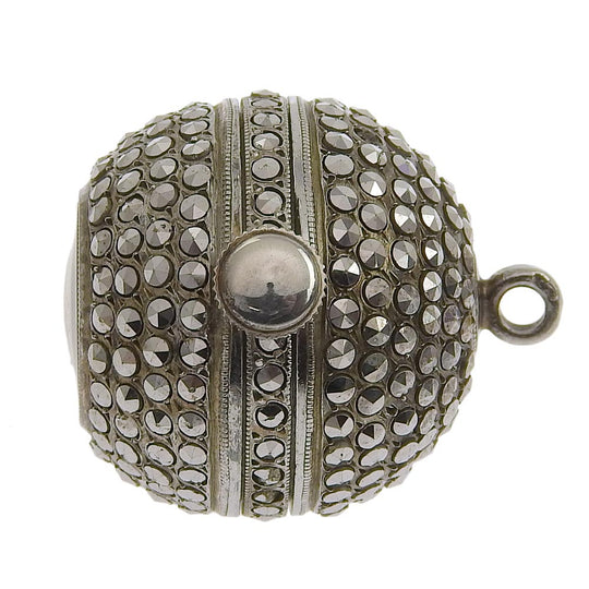 BUCHERER Watches Stainless Steel, Rhinestone Silver Pendant watch Women Used Authentic