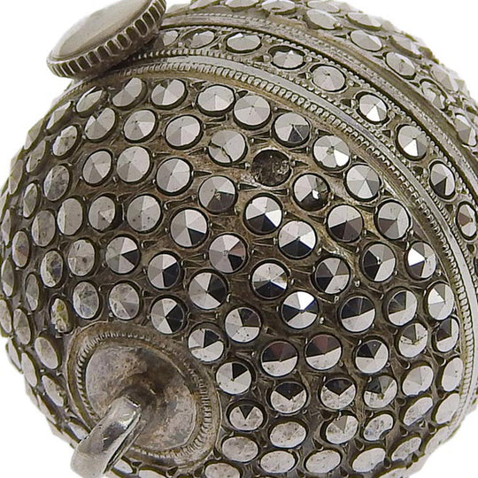 BUCHERER Watches Stainless Steel, Rhinestone Silver Pendant watch Women Used Authentic