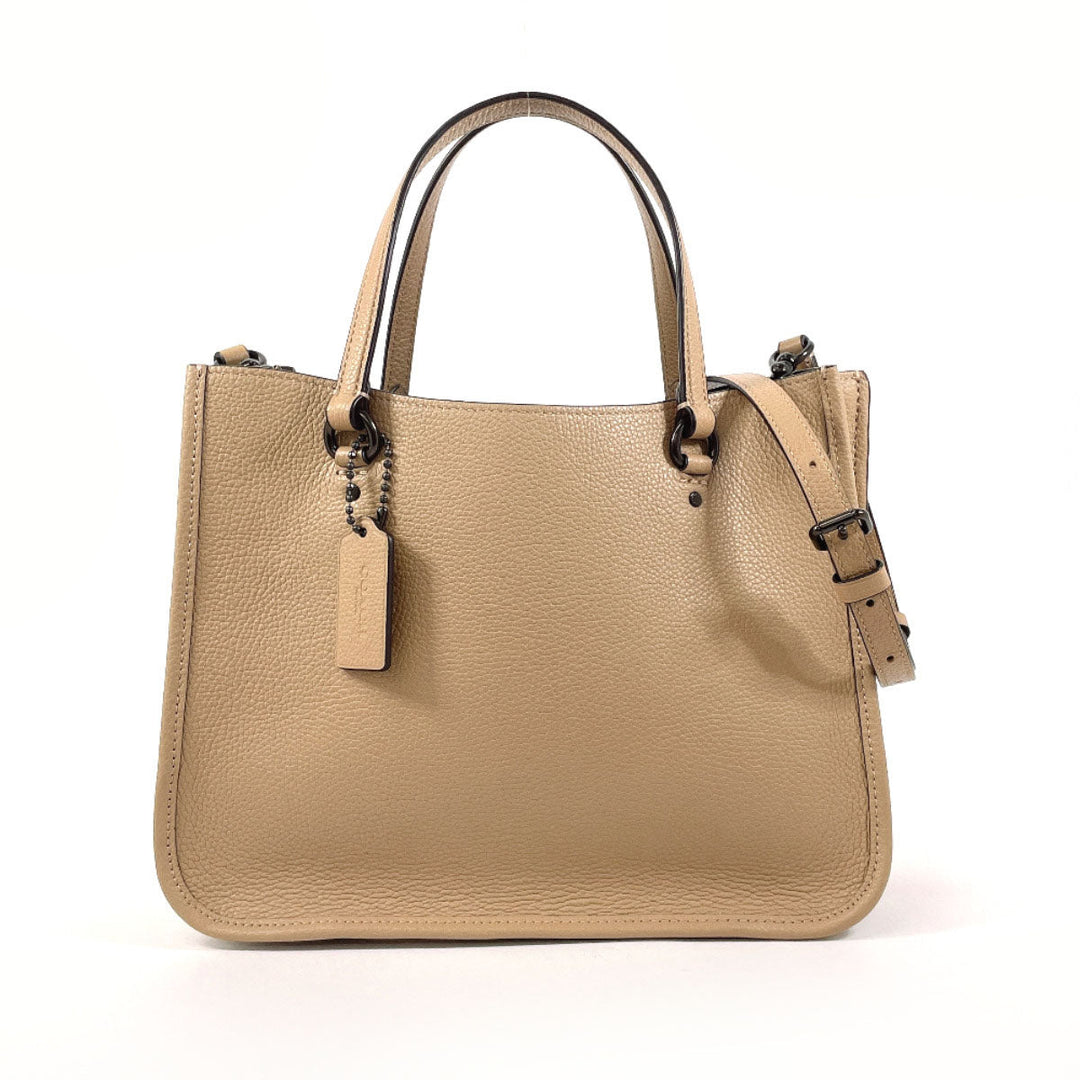 COACH Handbag C3460 leather beige 2WAY Tyler Carryall 28