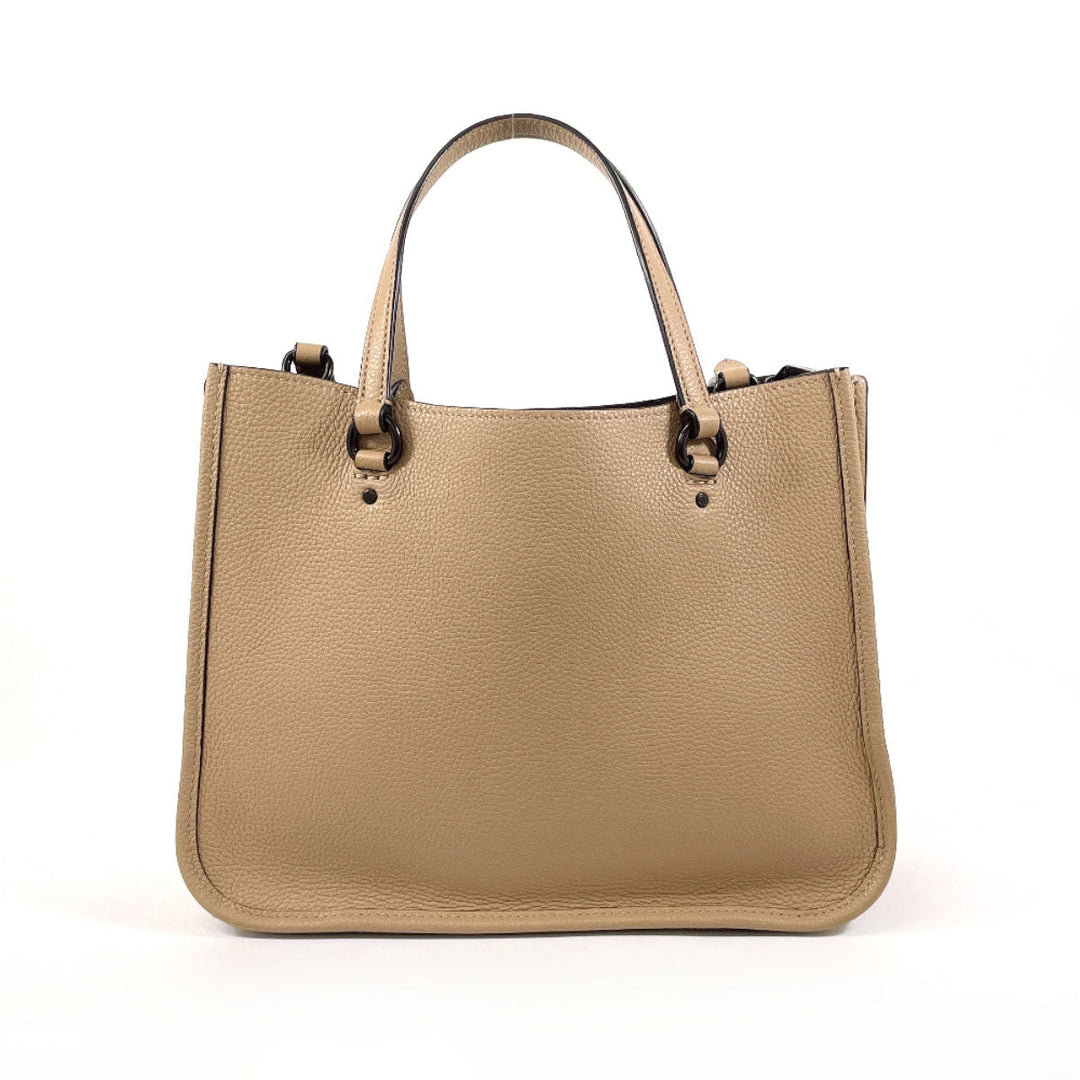 COACH Handbag C3460 leather beige 2WAY Tyler Carryall 28