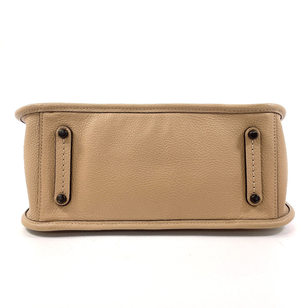 COACH Handbag C3460 leather beige 2WAY Tyler Carryall 28